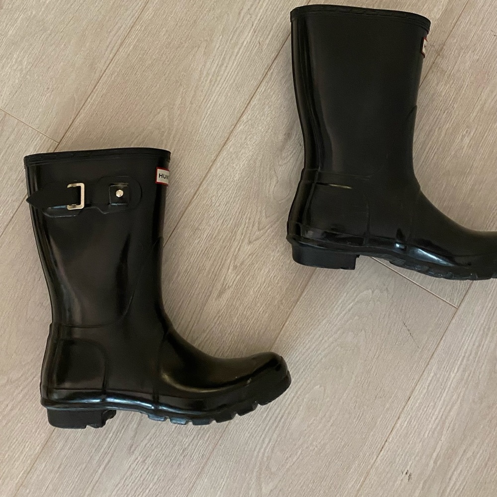 Hunter  original Short Black Gloss Rain Bo…